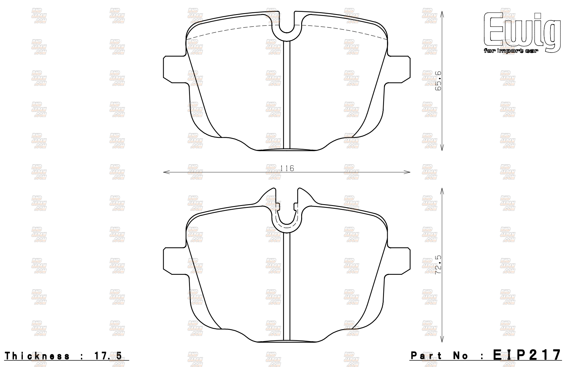 Endless Ewig Rear Brake Pads Type MX72 Plus - BMW M3 G80 32AY30 M4 G82 G83 52AZ30